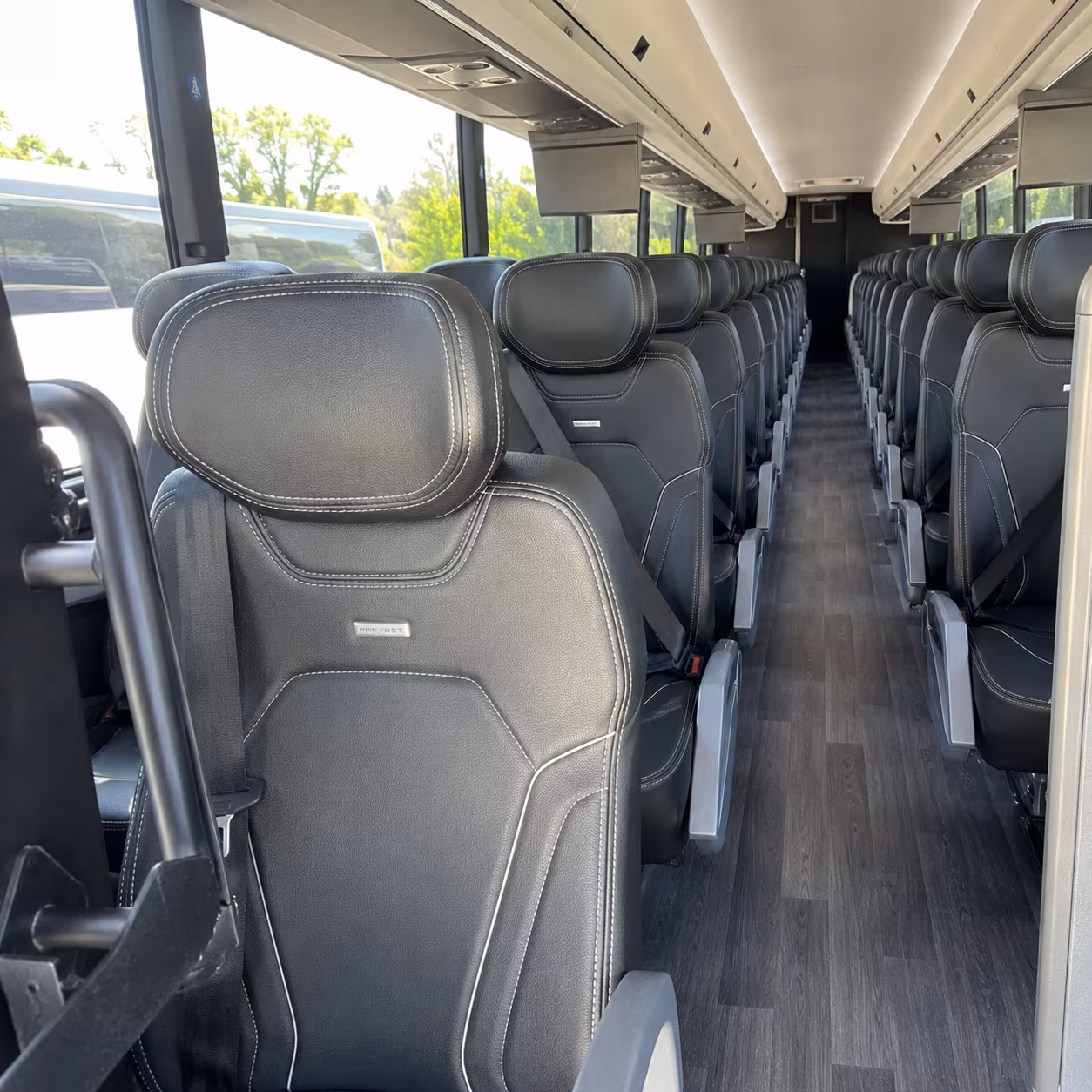 fontana charter bus rental inside