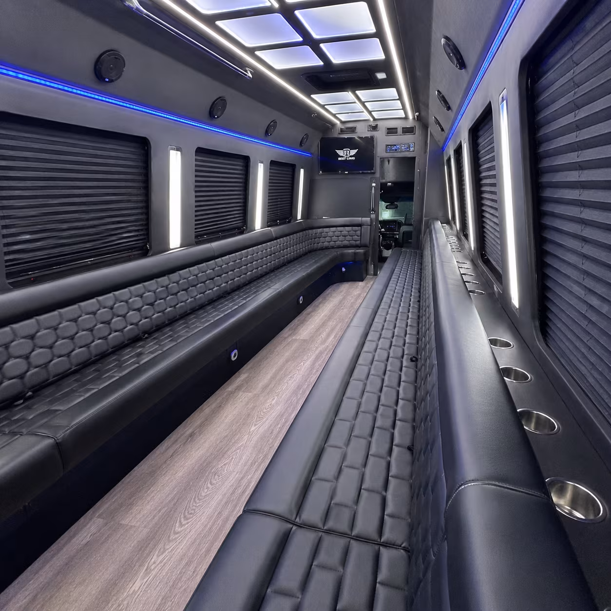 fontana party bus rental interior